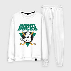 Костюм хлопковый мужской Anaheim Mighty Ducks, цвет: белый