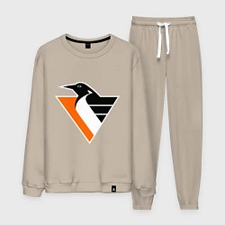 Костюм хлопковый мужской Pittsburgh Penguins, цвет: миндальный