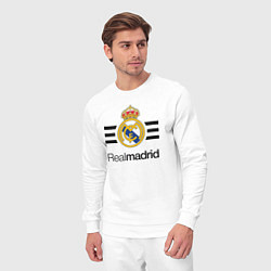 Костюм хлопковый мужской Real Madrid Lines, цвет: белый — фото 2