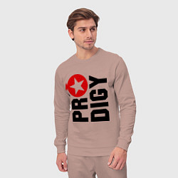 Костюм хлопковый мужской Prodigy Star, цвет: пыльно-розовый — фото 2