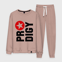 Костюм хлопковый мужской Prodigy Star, цвет: пыльно-розовый
