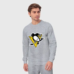 Костюм хлопковый мужской Pittsburgh Penguins: Malkin 71, цвет: меланж — фото 2