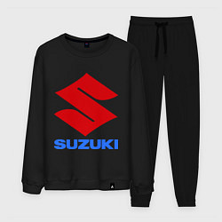 Костюм хлопковый мужской Suzuki, цвет: черный