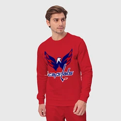Костюм хлопковый мужской Washington Capitals: Ovechkin, цвет: красный — фото 2