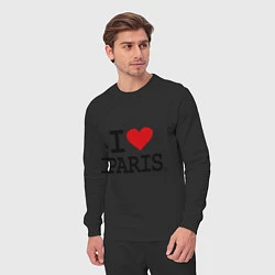 Костюм хлопковый мужской I love Paris, цвет: черный — фото 2