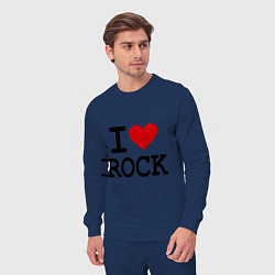 Костюм хлопковый мужской I love Rock, цвет: тёмно-синий — фото 2