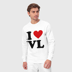 Костюм хлопковый мужской I love VL, цвет: белый — фото 2