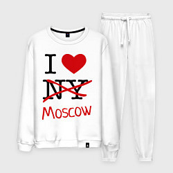 Костюм хлопковый мужской I love Moscow, цвет: белый