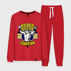 Костюм хлопковый мужской Never Give Up: Cenation, цвет: красный