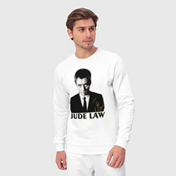 Костюм хлопковый мужской Jude Law, цвет: белый — фото 2