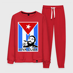 Костюм хлопковый мужской Fidel: Viva, Cuba!, цвет: красный