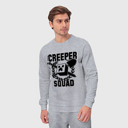 Костюм хлопковый мужской Creeper Squad, цвет: меланж — фото 2
