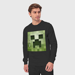 Костюм хлопковый мужской Мinecraft creeper, цвет: черный — фото 2