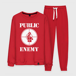 Костюм хлопковый мужской Public Enemy, цвет: красный