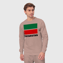 Костюм хлопковый мужской Флаг Татарстана, цвет: пыльно-розовый — фото 2