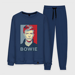Костюм хлопковый мужской Bowie Poster, цвет: тёмно-синий