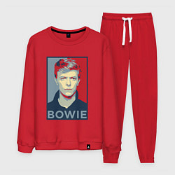 Костюм хлопковый мужской Bowie Poster, цвет: красный