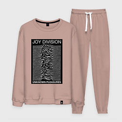 Костюм хлопковый мужской Joy Division: Unknown Pleasures, цвет: пыльно-розовый