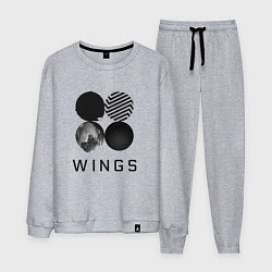 Костюм хлопковый мужской BTS Wings, цвет: меланж