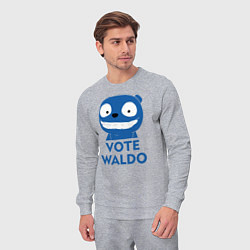 Костюм хлопковый мужской Vote Waldo, цвет: меланж — фото 2