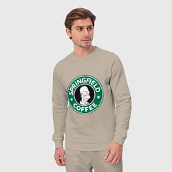 Костюм хлопковый мужской Springfield Coffee, цвет: миндальный — фото 2