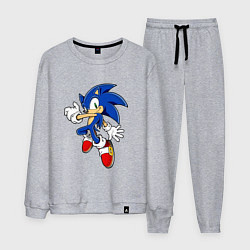 Костюм хлопковый мужской Соник, цвет: меланж