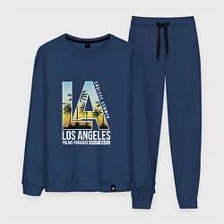 Костюм хлопковый мужской Los Angeles Summer, цвет: тёмно-синий