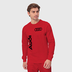 Костюм хлопковый мужской Audi Style, цвет: красный — фото 2