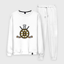 Костюм хлопковый мужской Boston Bruins Hockey, цвет: белый