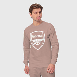 Костюм хлопковый мужской FC Arsenal, цвет: пыльно-розовый — фото 2