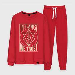 Костюм хлопковый мужской In Flames: We Trust, цвет: красный
