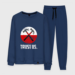 Костюм хлопковый мужской Trust us, цвет: тёмно-синий