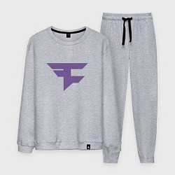 Костюм хлопковый мужской Faze Clan Ultraviolet, цвет: меланж