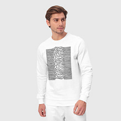 Костюм хлопковый мужской Unknown Pleasures, цвет: белый — фото 2