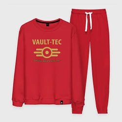 Костюм хлопковый мужской Vault Tec, цвет: красный