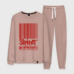 Костюм хлопковый мужской Slipknot: barcode, цвет: пыльно-розовый