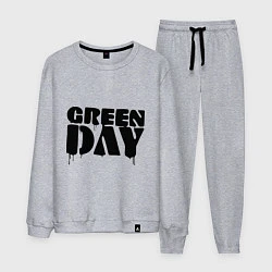 Костюм хлопковый мужской Greeen Day: spray style, цвет: меланж