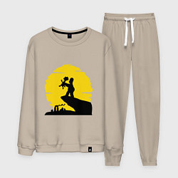Костюм хлопковый мужской Homer & Bart, цвет: миндальный