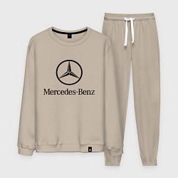 Костюм хлопковый мужской Logo Mercedes-Benz, цвет: миндальный