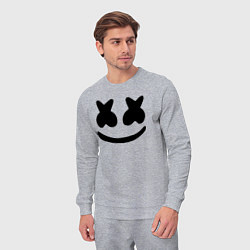 Костюм хлопковый мужской Marshmello, цвет: меланж — фото 2