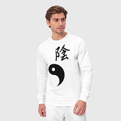 Костюм хлопковый мужской Инь парная, цвет: белый — фото 2