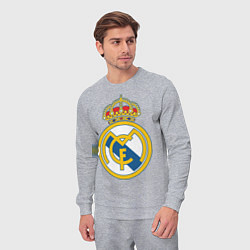 Костюм хлопковый мужской Real Madrid FC, цвет: меланж — фото 2