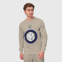 Костюм хлопковый мужской Inter FC, цвет: миндальный — фото 2