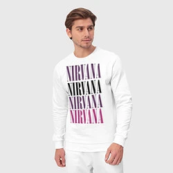 Костюм хлопковый мужской Get Nirvana, цвет: белый — фото 2