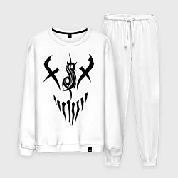 Костюм хлопковый мужской Slipknot Demon, цвет: белый
