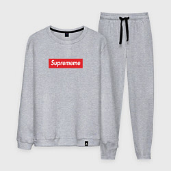 Костюм хлопковый мужской Suprememe, цвет: меланж