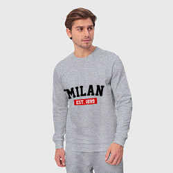 Костюм хлопковый мужской FC Milan Est. 1899, цвет: меланж — фото 2