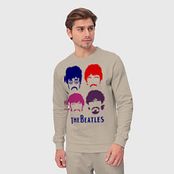 Костюм хлопковый мужской The Beatles faces, цвет: миндальный — фото 2