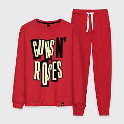 Костюм хлопковый мужской Guns n Roses: cream, цвет: красный