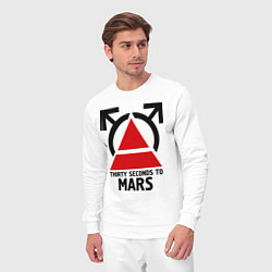 Костюм хлопковый мужской Thirty Seconds To Mars, цвет: белый — фото 2